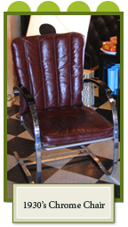 Chrome and Leather Chair